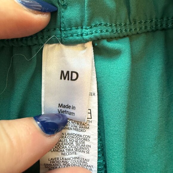 Epic Unisex Green Scrub Pants MD Elastic Waist Drawstring Stretch Pockets Durabl - Picture 5 of 7